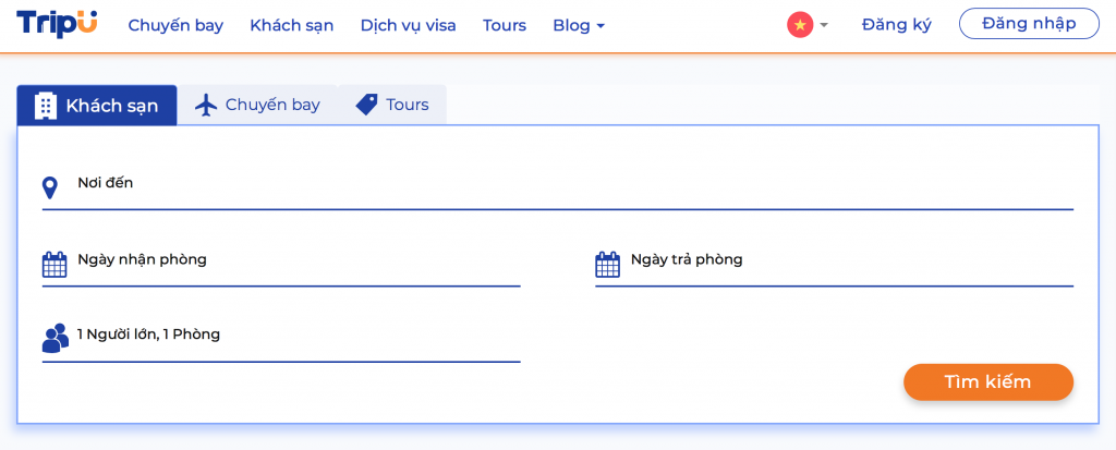 Website TripU.vn - một sản phẩm của Vietravel